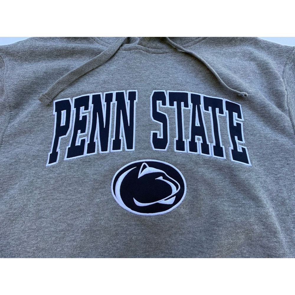 Colosseum Men's Penn State Long Sleeve Gray Hoodie Embroidered NWT